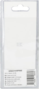Schlossschraube und Mutter M10 x 30mm, 4.6 (6)