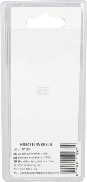 Karosseriescheibe RVS M6 x 18Ø (20)