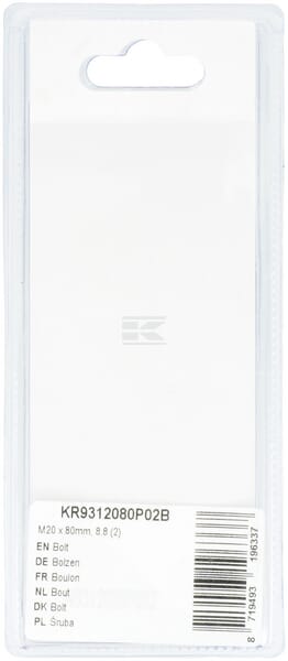 Schraube M20 x 80mm, 8.8 (2)
