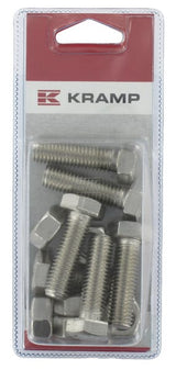 Mutter und Schraube aus Edelstahl M12 x 40mm (6)
