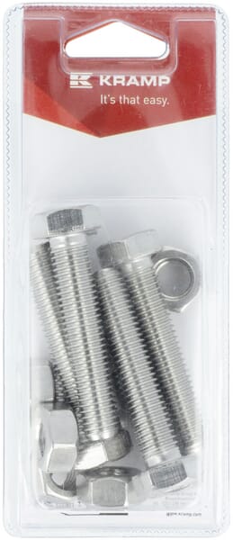 Mutter und Schraube aus Edelstahl M12 x 60mm (6)