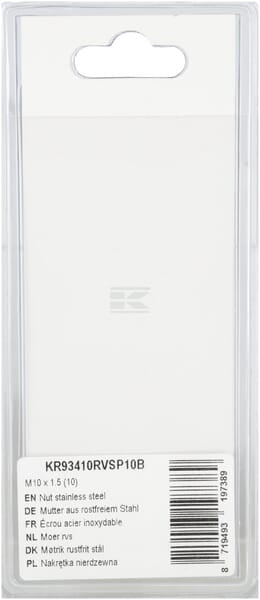 Mutter aus rostfreiem Stahl M10 x 1,5 (10)