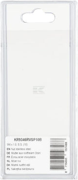 Mutter aus rostfreiem Stahl M6 x 1,0, S.S. (10)