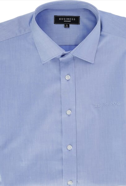 Blaues Hemd Langarm schmal M