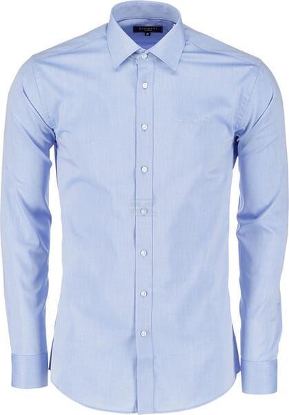 Blaues Hemd Langarm schmal M