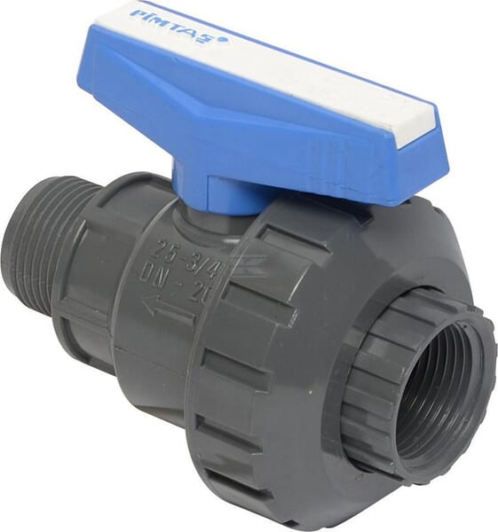 PVC-Kugelventil 3/4"x3/4" I/A