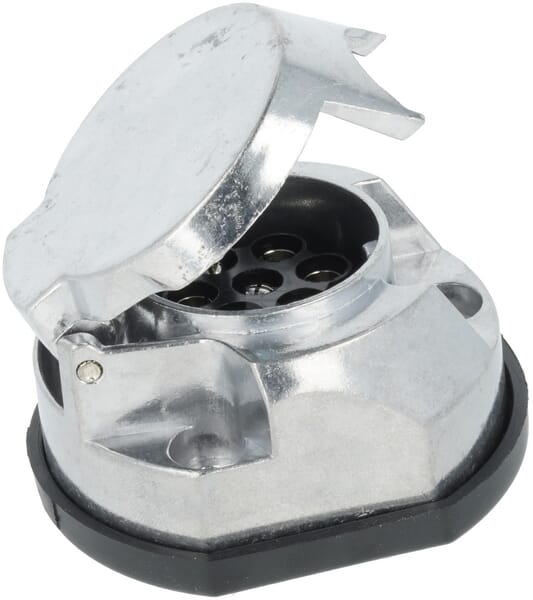 Steckdose 7-polig Metall mit Gummidichtung Kramp Blister