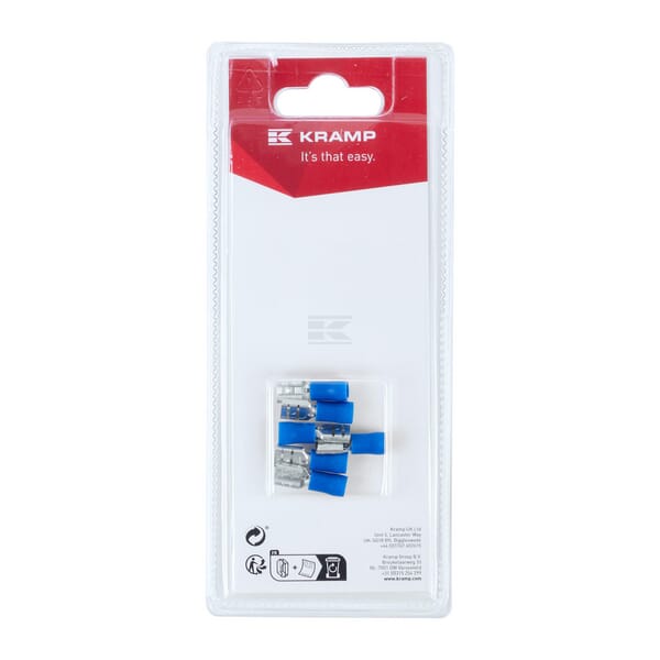 Flachsteckerhülse blau 6.3x0.8mm - 1.5-2.5mm² (6)