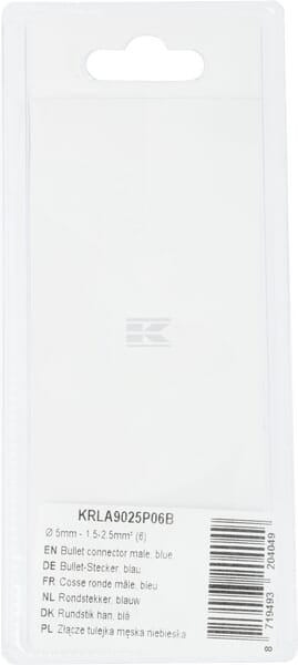 Rundsteckverbinder, blau Ø 5mm - 1.5-2.5mm² (6)