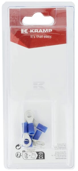 Ringkabelschuh, blau Ø5mm - 1.5-2.5mm² (6)