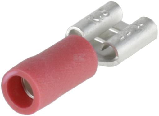 Flachsteckhülse, rot 6,3x0,8mm - 0,5-1,0mm² (6)