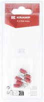 Rundsteckverbinder, rot Ø 4mm - 0,5-1,0mm² (6)