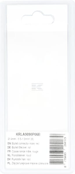 Rundsteckverbinder, rot Ø 4mm - 0,5-1,0mm² (6)