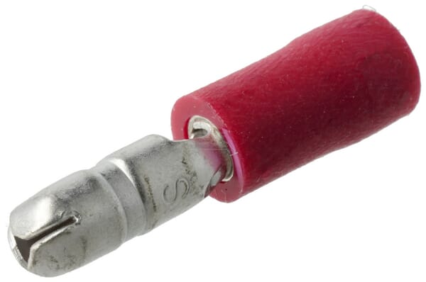 Rundsteckverbinder, rot Ø 4mm - 0,5-1,0mm² (6)