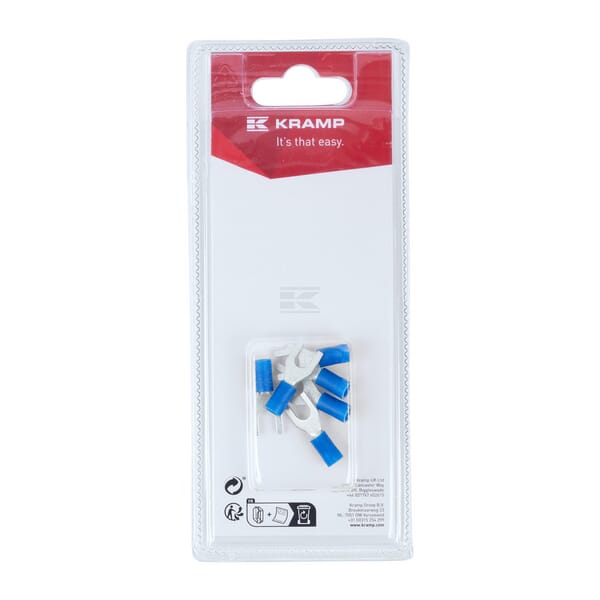 Gabelklemme, blau 5mm - 1,5-2,5mm² (6)
