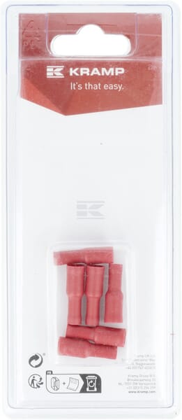 Rundsteckverbinder, rot 4,0mm - 0,5-1,0mm² (6)