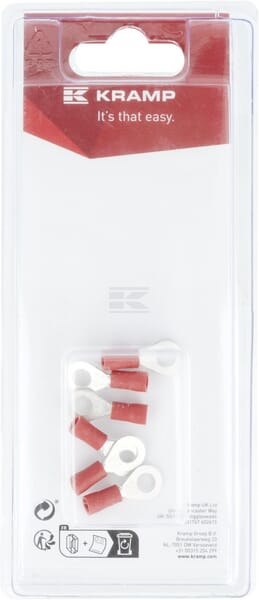 Ringkabelschuh, rot Ø5mm - 0,5-1,0mm² (6)
