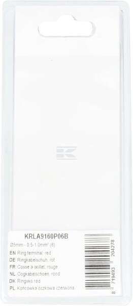 Ringkabelschuh, rot Ø5mm - 0,5-1,0mm² (6)