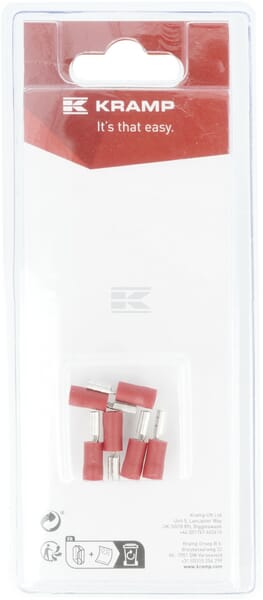 Flachsteckhülse, rot 2,8x0,8mm - 0,5-1,0mm² (6)