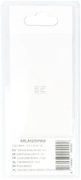 Flachsteckhülse, rot 2,8x0,8mm - 0,5-1,0mm² (6)