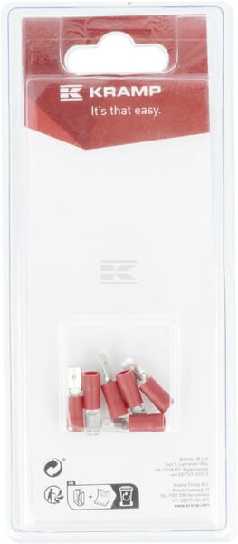Flachstecker, rot 4,8x0,8mm - 0,5-1,0mm² (6)