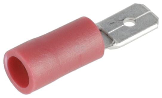 Flachstecker, rot 4,8x0,8mm - 0,5-1,0mm² (6)