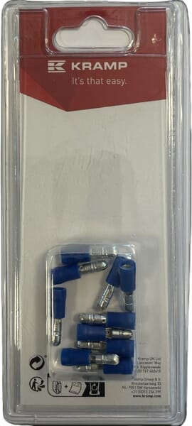 Rundsteckverbinder, blau Ø 4mm - 1.5-2.5mm² (10)