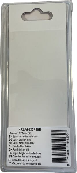 Rundsteckverbinder, blau Ø 4mm - 1.5-2.5mm² (10)