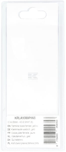 Flachsteckerhülse gelb 6.3x0.8mm - 4.0-6.0mm² (6)