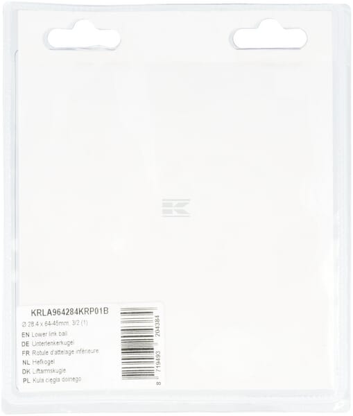 Unterlenkerkugel Ø 28,4 x 64-45mm, 3/2 (1)