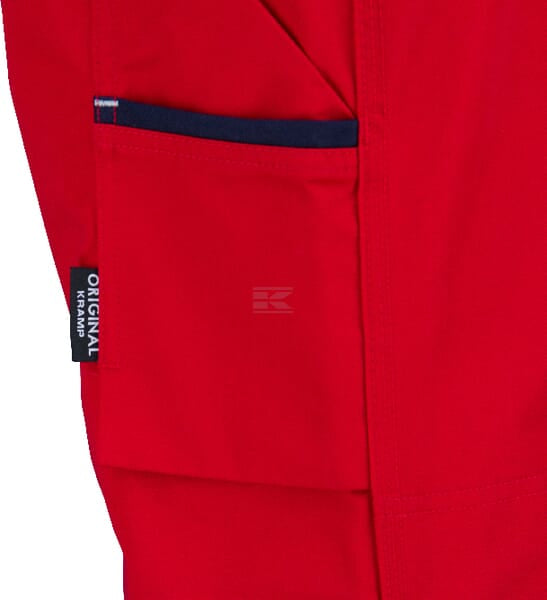 Arbeitshosen , Unisex , M 82-92cm , rot blau, Kramp Original by Kramp