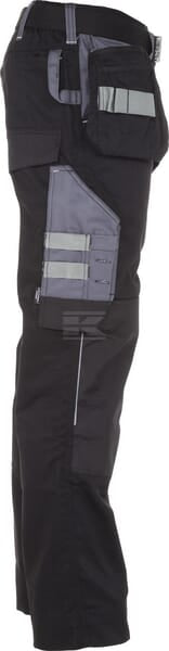 Hosen , Unisex , 5XL 124-134cm , schwarz grau, Kramp Original by Kramp