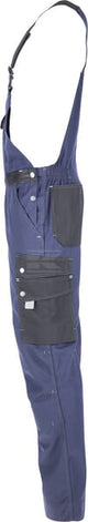 Latzhose, Erwachsener, Gr. M UK:36-38 , blau schwarz, Kramp Original , by Kramp