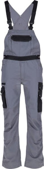 Latzhose, Erwachsener, Gr. L UK:38-40 , grau schwarz, Kramp Original , by Kramp