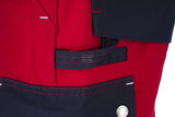 Latzhose, Erwachsener, Gr. XS UK:32 , rot blau, Kramp Original , by Kramp