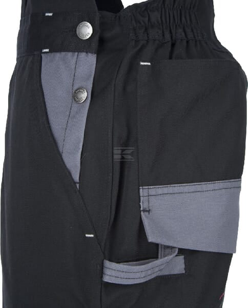 Latzhose, Erwachsener, Gr. 4XL UK:n/a , schwarz grau, Kramp Original , by Kramp