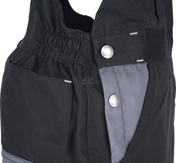 Latzhose, Erwachsener, Gr. XS UK:n/a , schwarz grau, Kramp Original , by Kramp