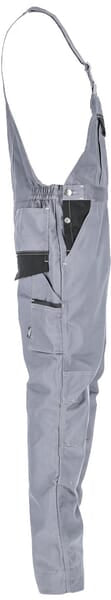 Latzhose, Erwachsener, Gr. 2XL UK:42-44 , grau schwarz, Kramp Original , by Kramp