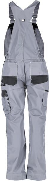 Latzhose, Erwachsener, Gr. 3XL UK:46 , grau schwarz, Kramp Original , by Kramp