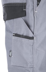Latzhose, Erwachsener, Gr. 3XL UK:46 , grau schwarz, Kramp Original , by Kramp