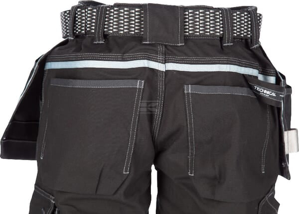 Arbeitshosen , Unisex , XS 70-80cm , W28-32" , schwarz, Kramp Technical by Kramp