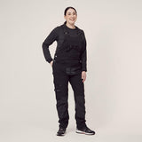 Latzhose, Erwachsener, Gr. 2XL UK:38 , schwarz, 4 Way Stretch , by Kramp