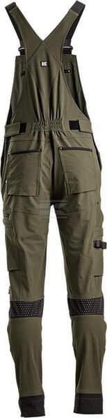 Latzhose, Erwachsener, Gr. XS UK:28 , oliv, 4 Way Stretch , by Kramp