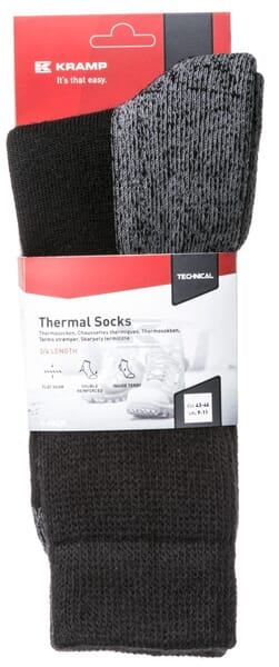 Thermosocken 35-38 schwarz/ grau