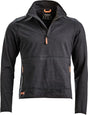 Fleece-Shirt 1/2 zip Herren, anthrazit 2XL
