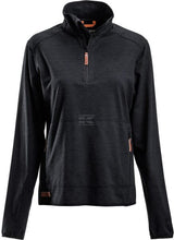 Fleece-Shirt 1/2 zip Damen, anthrazit 2XL
