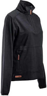 Fleece-Shirt 1/2 zip Damen, anthrazit XS