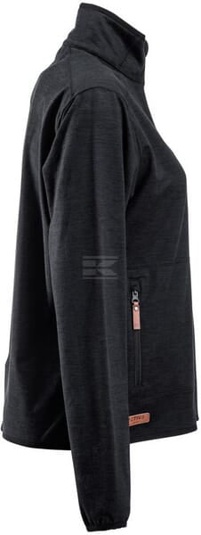 Fleece-Shirt 1/2 zip Damen, anthrazit XS