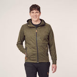 Fleece mit Reißverschluss und Kapuze Herren, oliv L