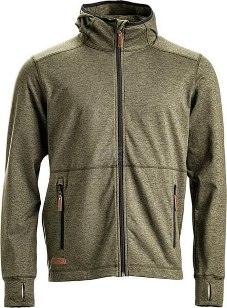 Fleece mit Reißverschluss und Kapuze Herren, oliv 3XL